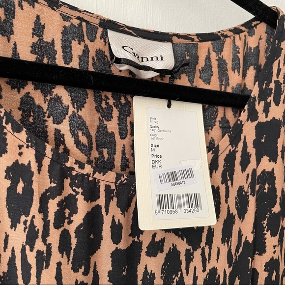 Ganni Syrah Leopard Blouson Mini Dress - Picture 5 of 12